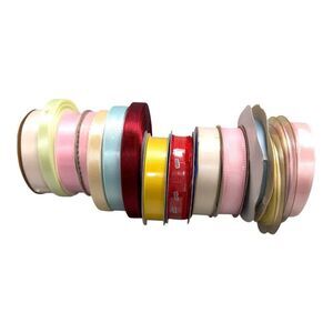 Mixed Craft Ribbon Lot Including Offray & Rib-tex Set 15 Crafts Present Wrapping